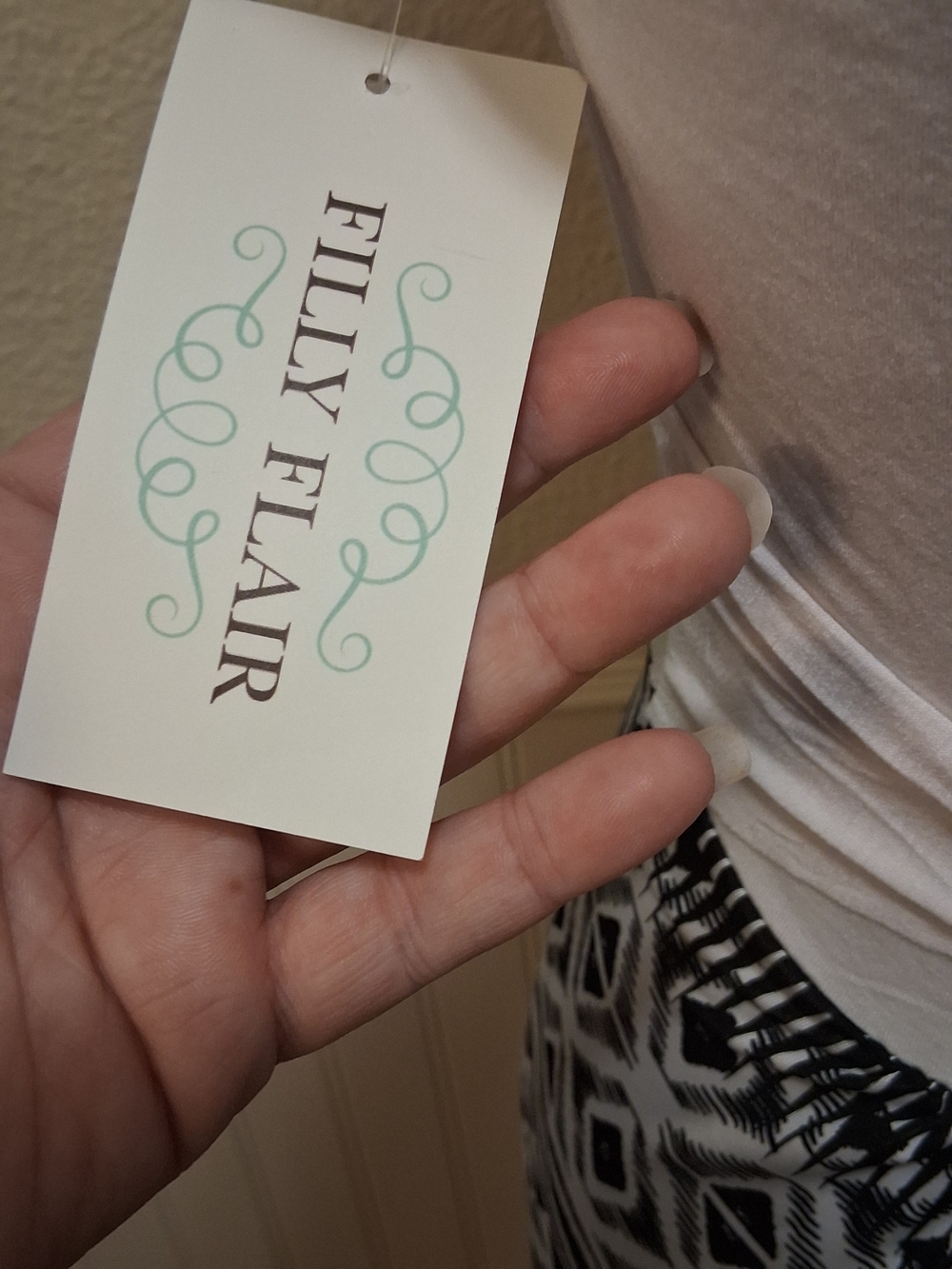 Filly Flair White and Black Geometric Print Maxi Dress - Picture 7 of 7